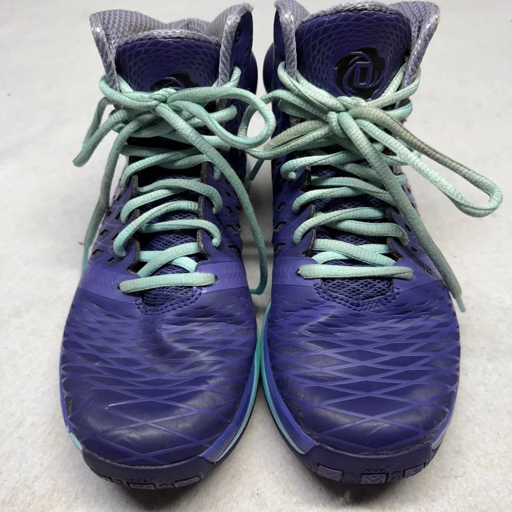 Adidas Boys D Rose‎ 3.5 Winter Purple / Teal Englewood Sneaker Shoes Size 5